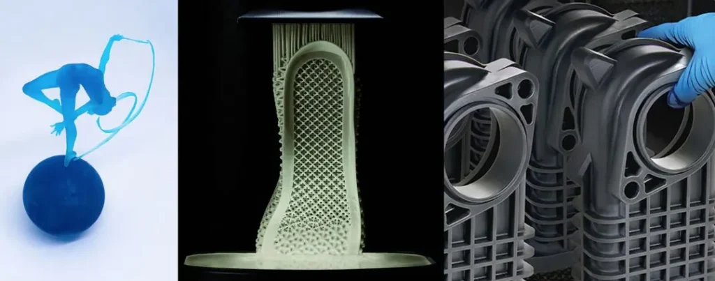 △DLP 3D printed parts from Anycubic, Carbon and ETEC