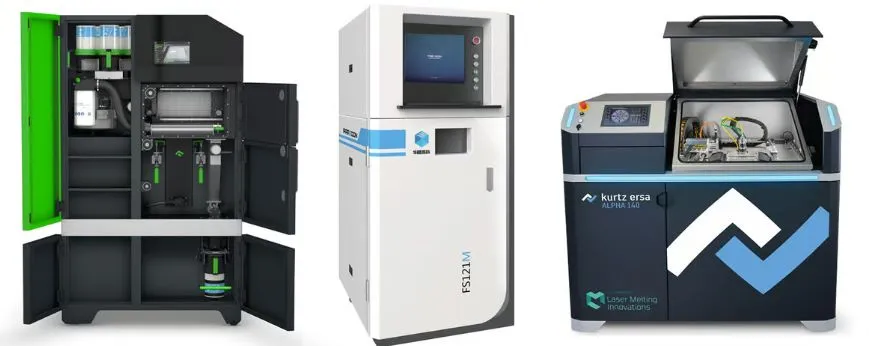 △LPBF 3D printers from One Click Metal, Farsoon, and Kurtz Ersa.