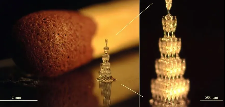 △Micro 3D printing: TPP technology