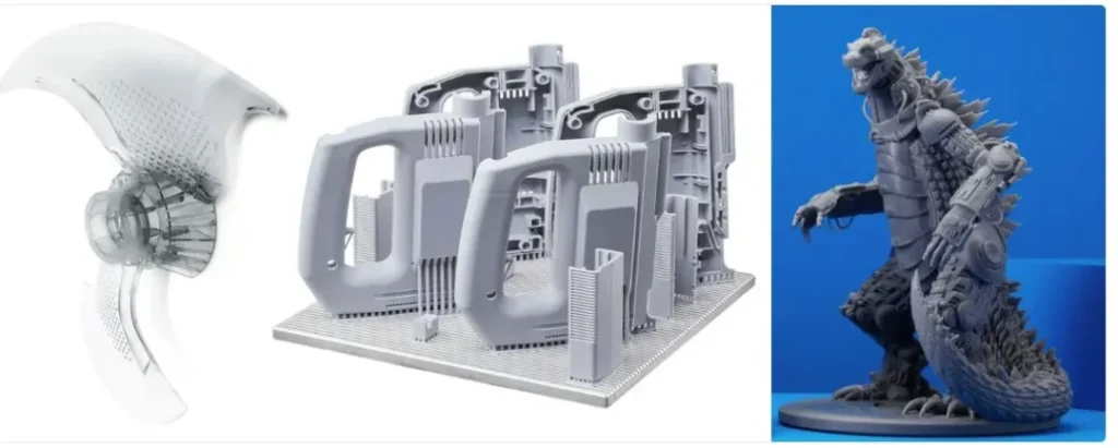 △ Stereolithography (SLA) SLA 3D printing examples from 3D Systems, DWS and Formlabs