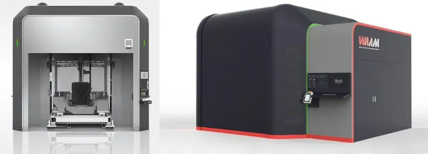 △ Wire arc additive manufacturing 3D printer from Gefertec and WAAM3D.