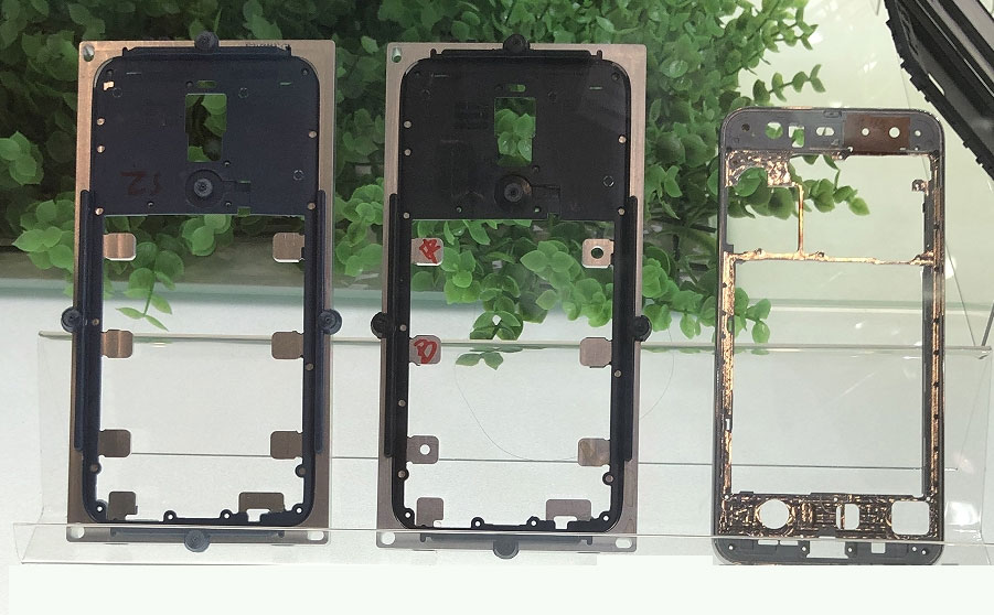 Nano injection molded mobile phone middle fram