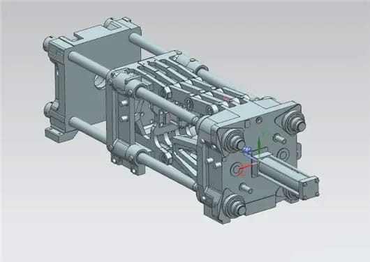 3D demonstration of the mold clamping part (1)